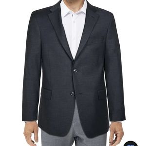 New Tommy Hilfiger Men's Charcoal Twill Flex Stretch Suit Jacket Size 38R Wool
